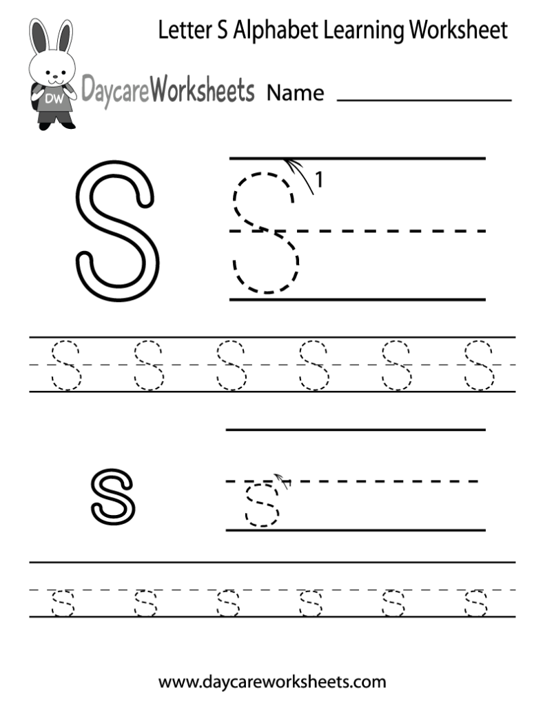 Letter S Worksheets For Preschoolers