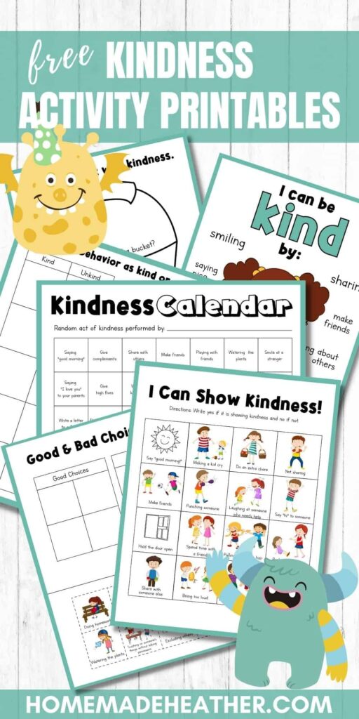 Free Preschool Kindness Activity Printables Homemade Heather