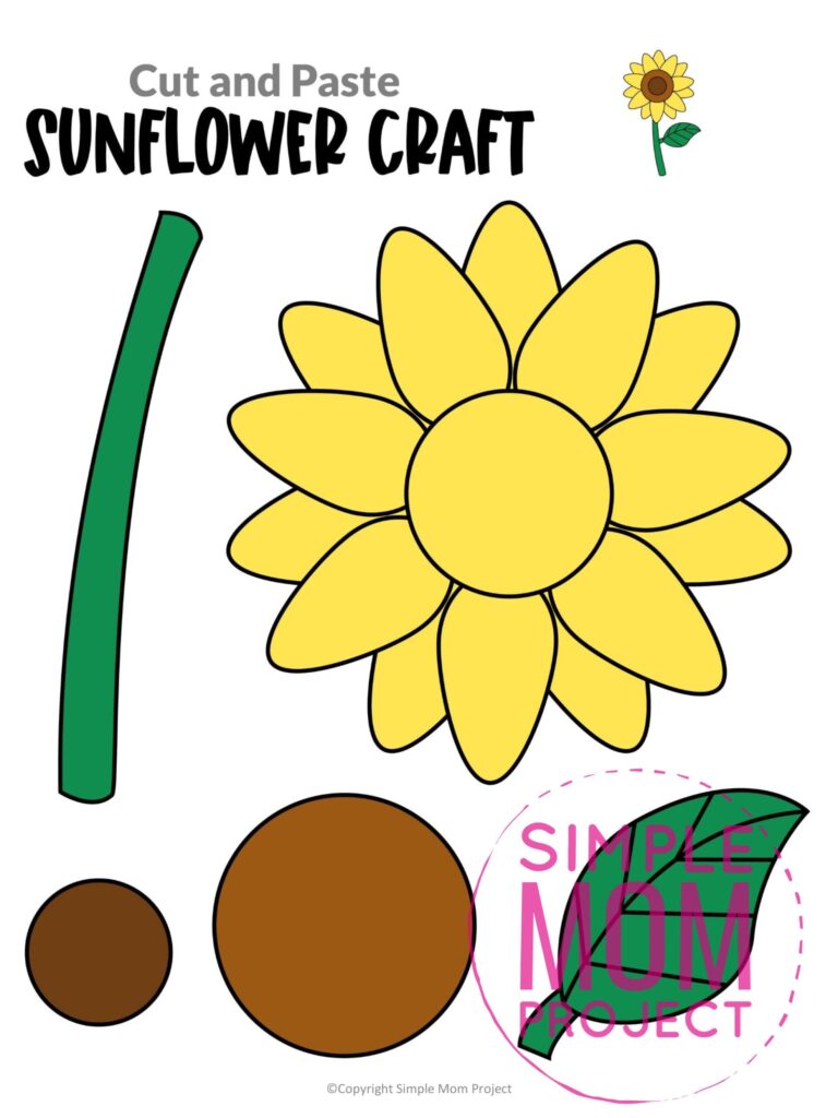 Cut And Paste Flower Template