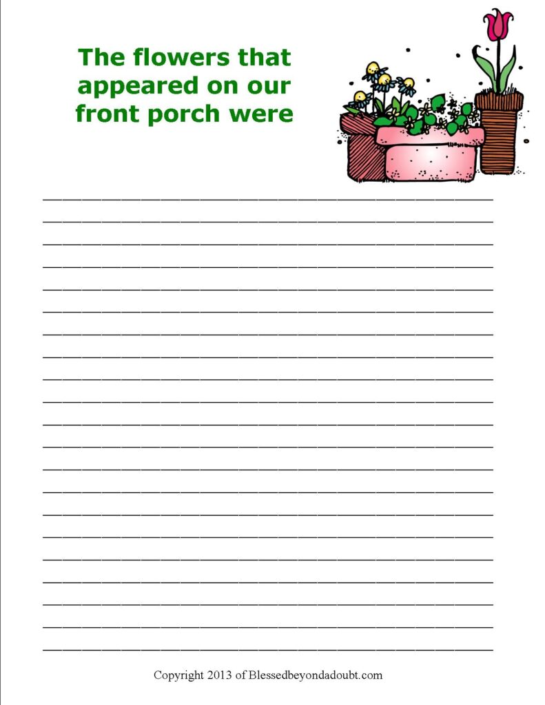 FREE Spring Writing Prompts FUN Way To Get Them Writing 