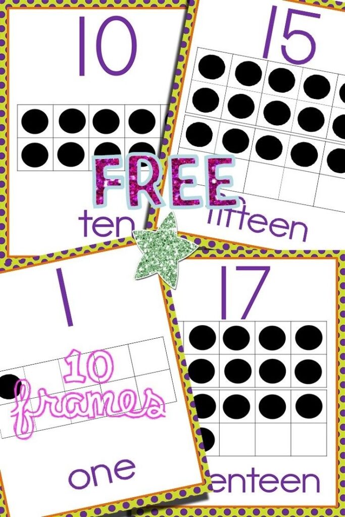 FREE Ten Frames 1 To 20 Posters Ten Frames Math Centers Kindergarten Poster Frame