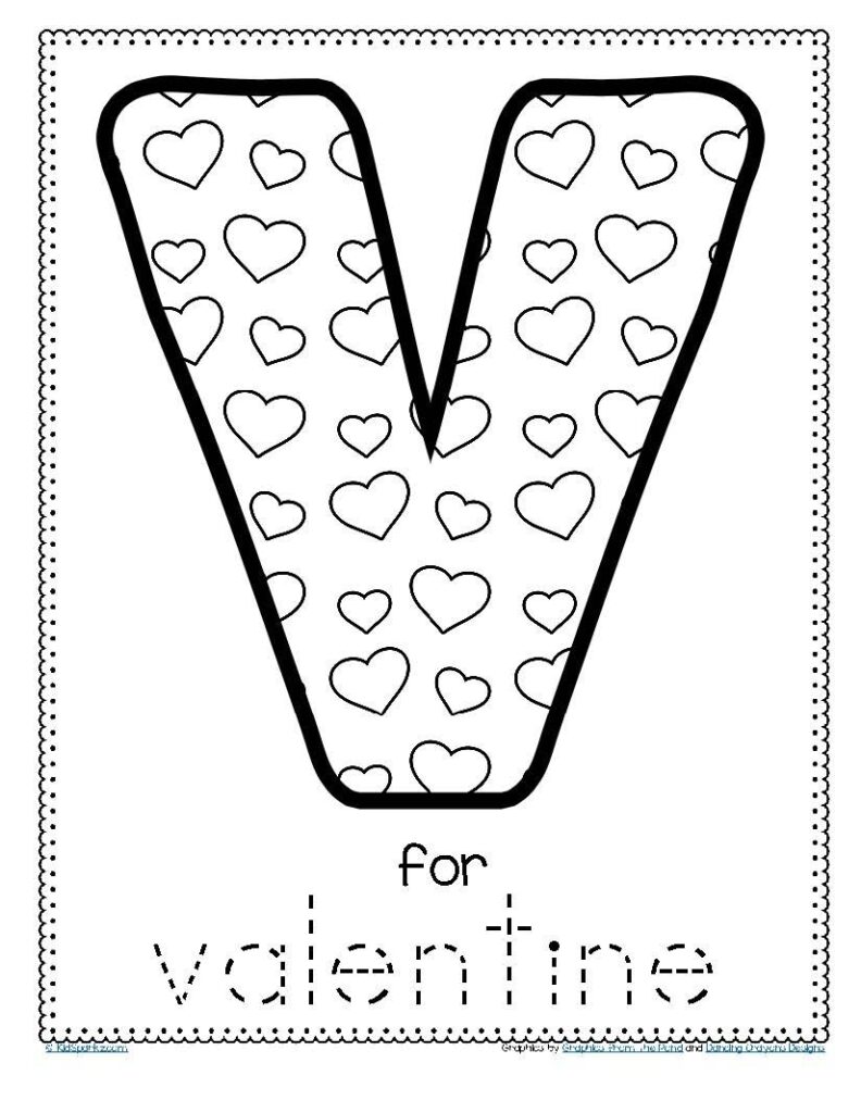 FREE Valentine s Day Tracing And Coloring Prntable preschool kindergarten valentinesdayprint Valentine Worksheets Kindergarten Valentines Valentines School