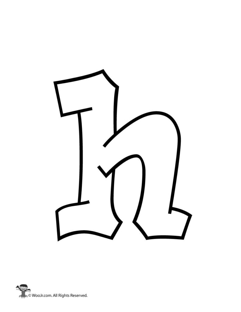 Lowercase H In Bubble Letters