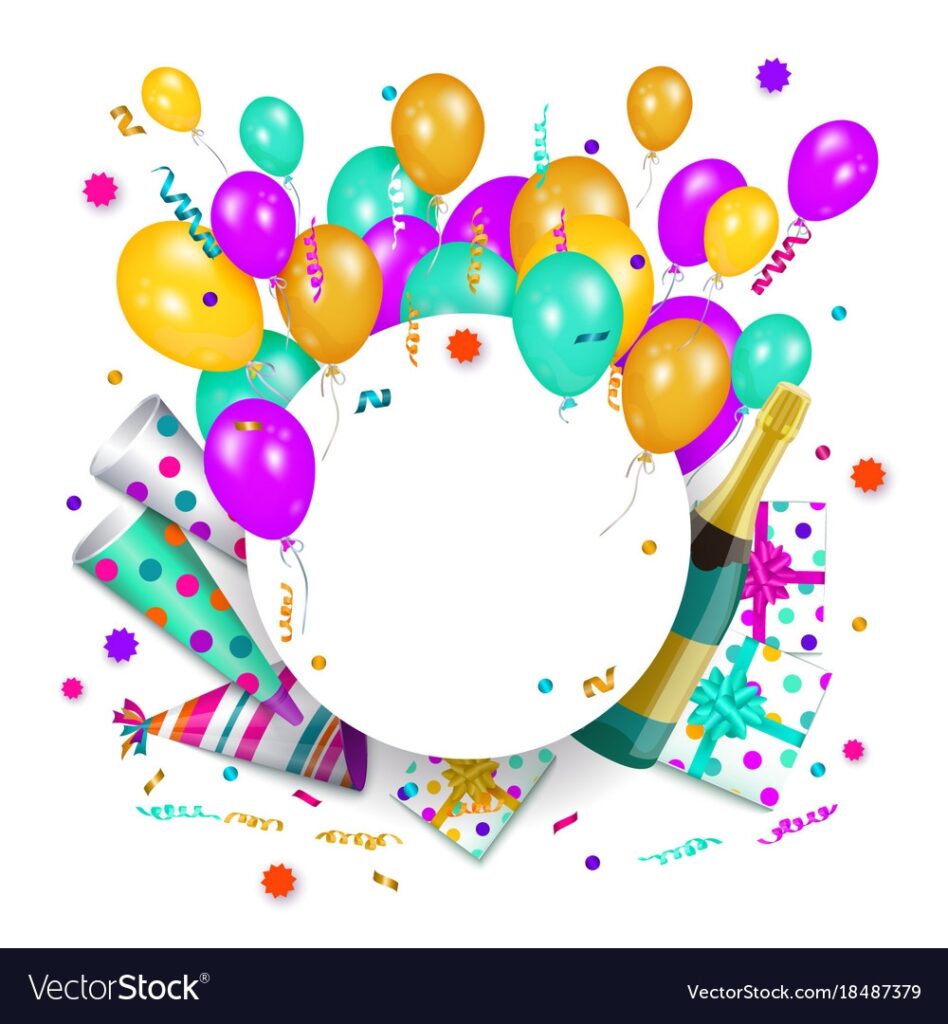 Happy Birthday Banner Poster Template Royalty Free Vector