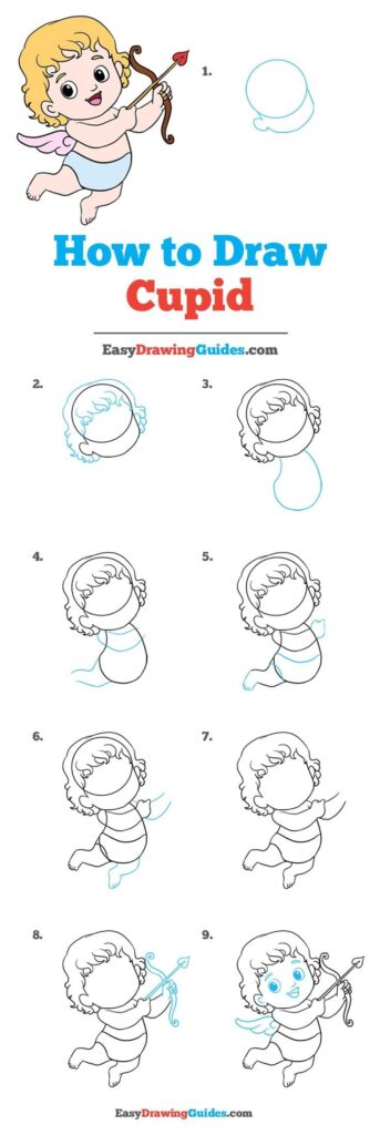 How To Draw Cupid Really Easy Drawing Tutorial Valentines Day Drawing Cupid Drawing Easy Drawings