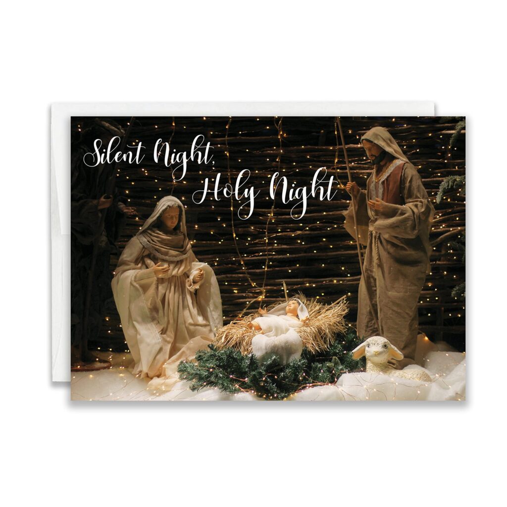 JBH Creations Religious Nativity Christmas Card With Scripture Pack Of 24