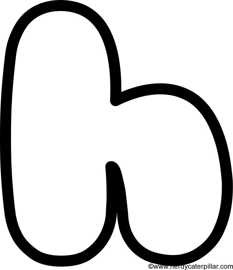 Lowercase H In Bubble Letters - Free Printable Templates