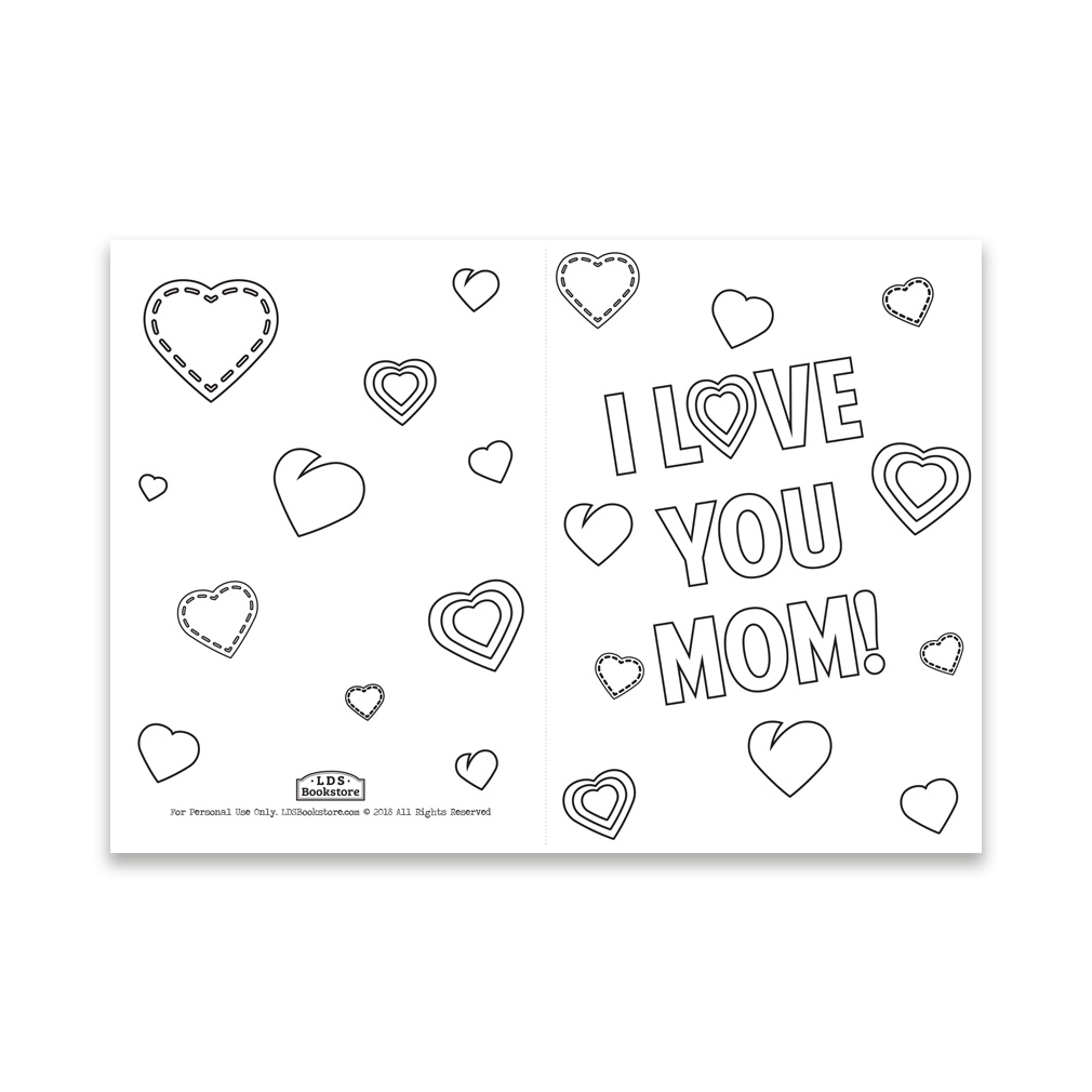 Mother s Day Coloring Card Hearts Printable In LDS Mother s Day On LDSBookstore
