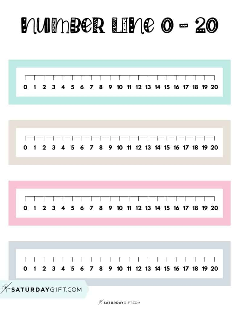 Number Line To 20 Cute Free Printables And Blank Worksheets
