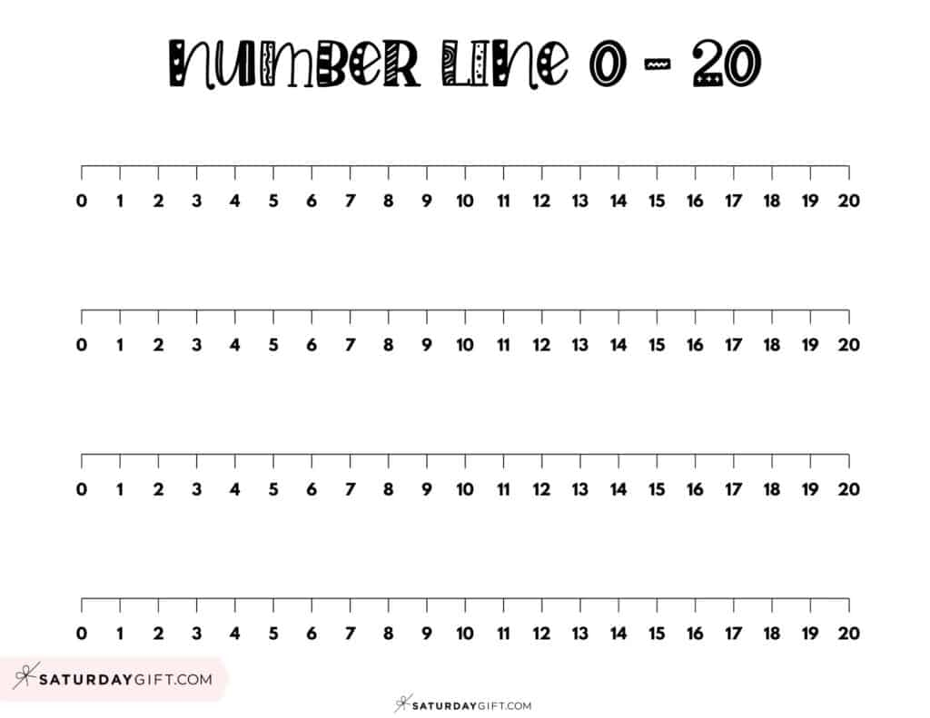 Number Line To 20 Cute Free Printables And Blank Worksheets
