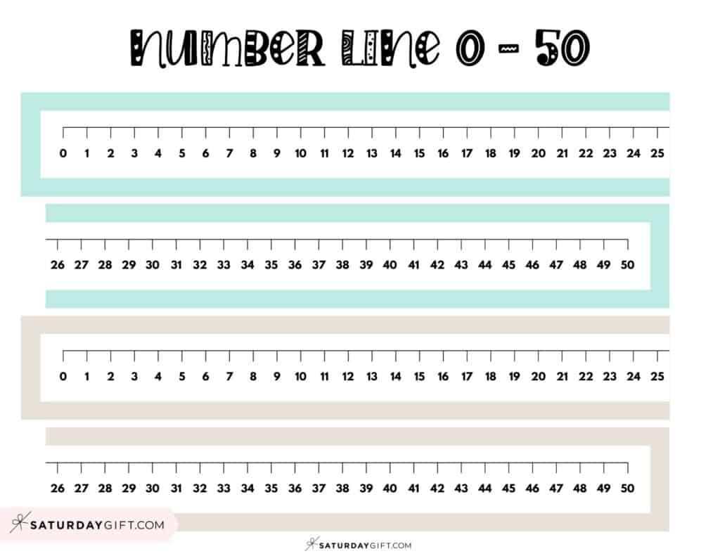 Number Line To 50 Cute Free Printables And Blank Worksheets