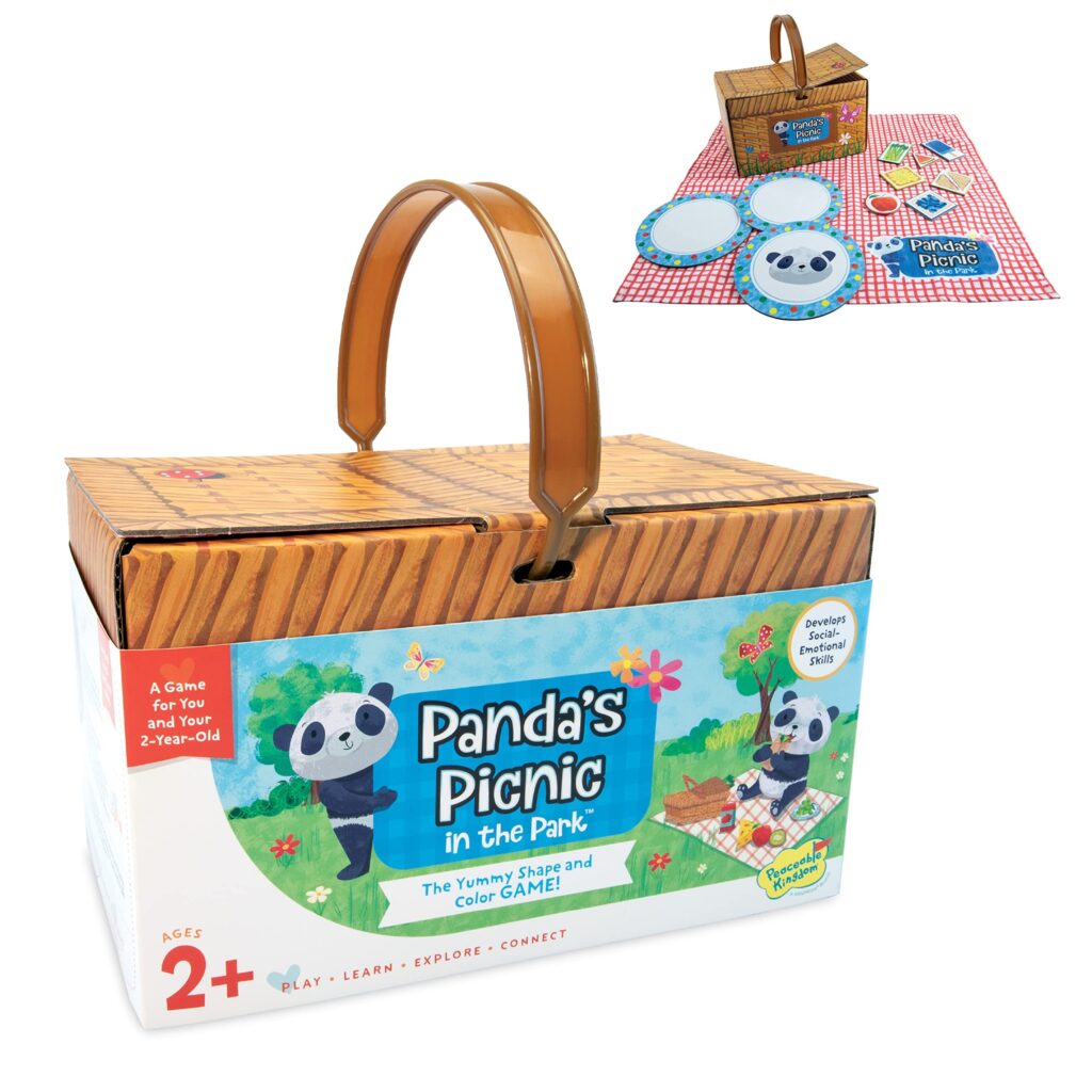 Peaceable Kingdom Games For Parents Their 2 Year olds Panda s Picnic In The Park Toddler Preschool Board Game Of Matching Colors Shapes