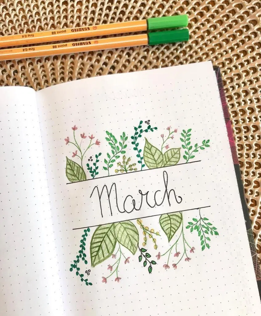 Bullet Journal Ideas For March