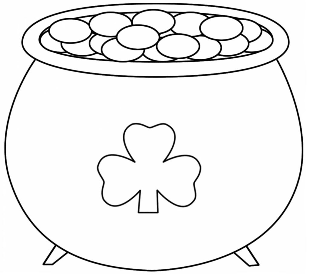 Pot Of Gold Coloring Pages Best Coloring Pages For Kids