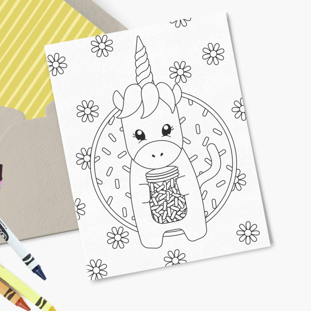 Printable Unicorn Birthday Card Design Eat Repeat