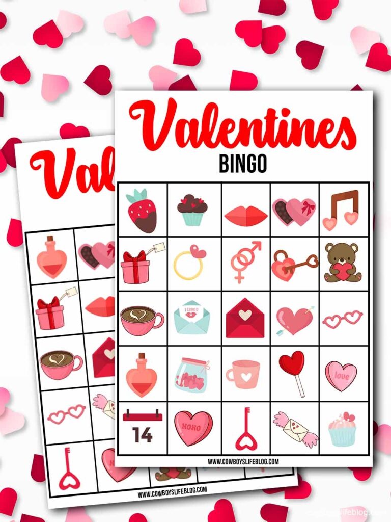 Printable Valentine s Day Bingo Cards A Cowboys Life