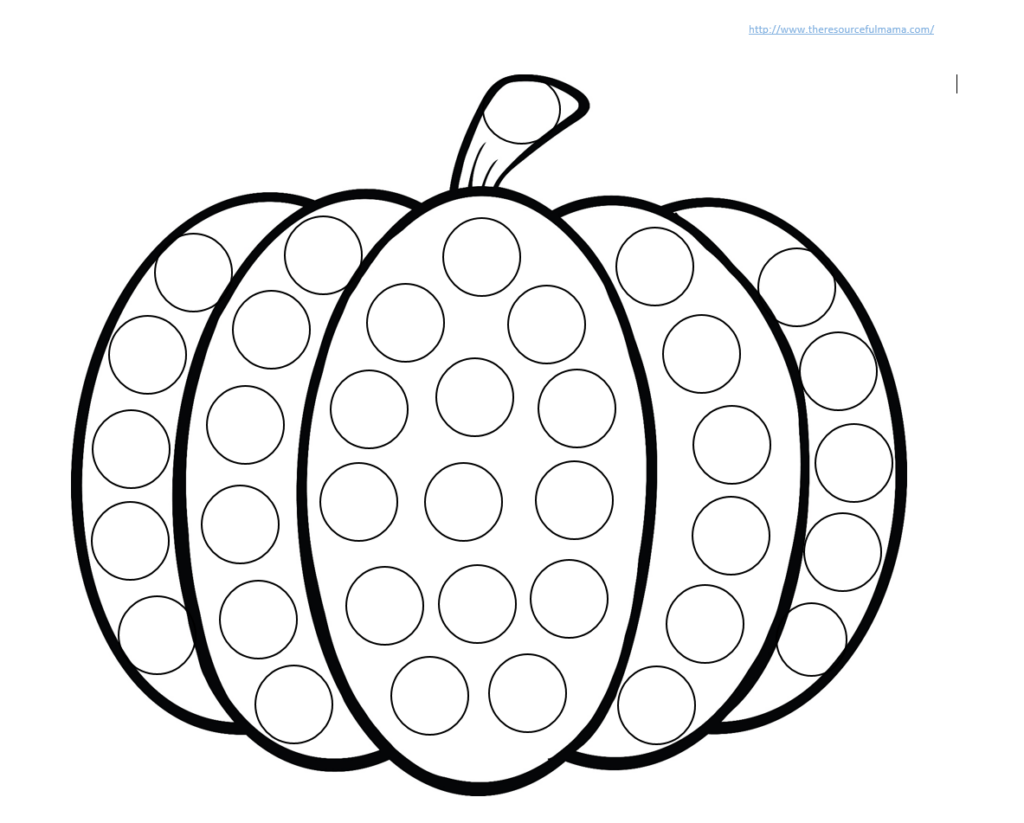 Pumpkin Do A Dot Worksheet Do A Dot Halloween Preschool Dot Marker Printables