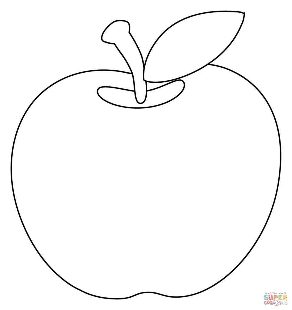 Red Apple Emoji Coloring Page Free Printable Coloring Pages