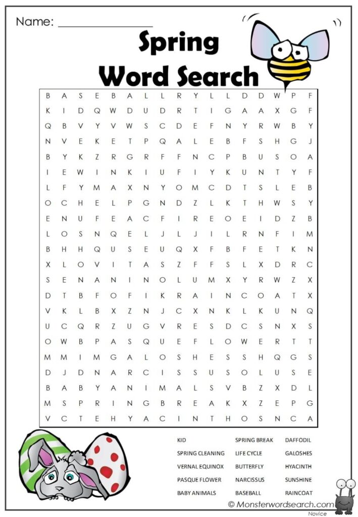 Free Printable April Word Search Free Printable Templates