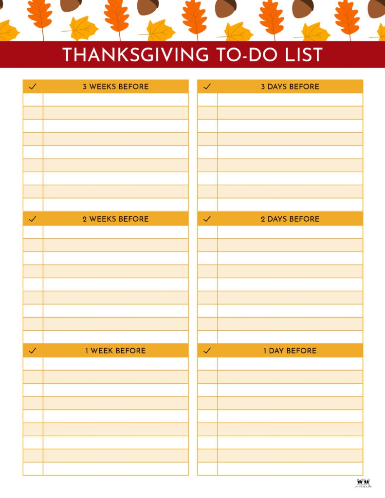 Thanksgiving Shopping Lists Checklists 30 FREE Printables Printabulls