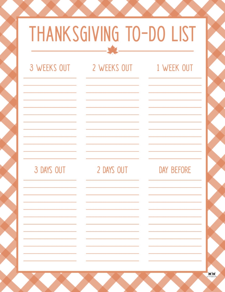 Thanksgiving Shopping Lists Checklists 30 FREE Printables Printabulls