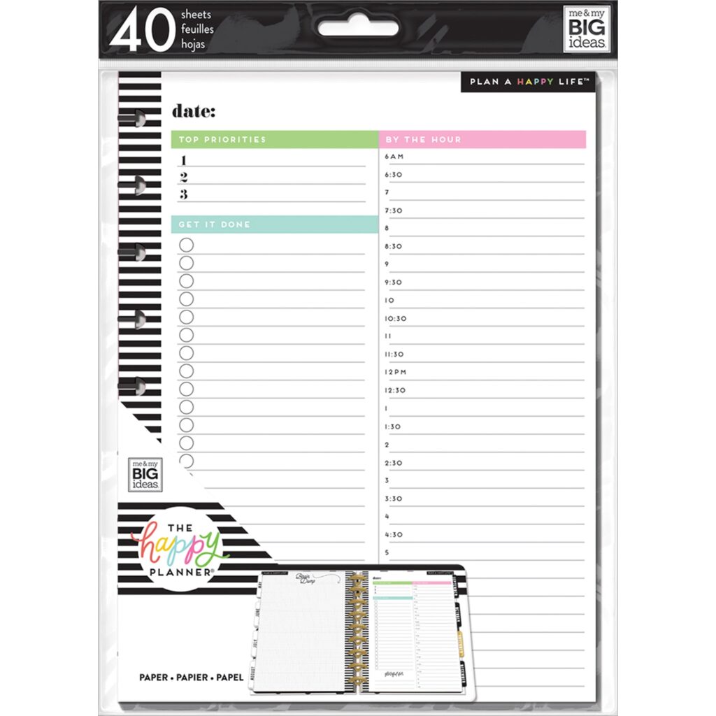 Happy Planner Daily Fill Paper