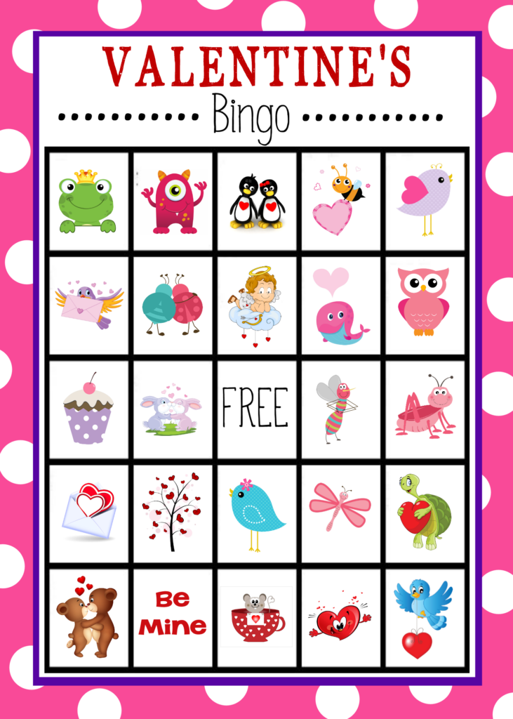 Valentine s Bingo Game Crazy Little Projects