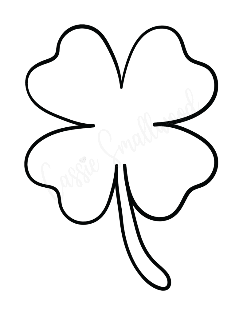 12 Cute Four Leaf Clover Printable Templates FREE Cassie Smallwood