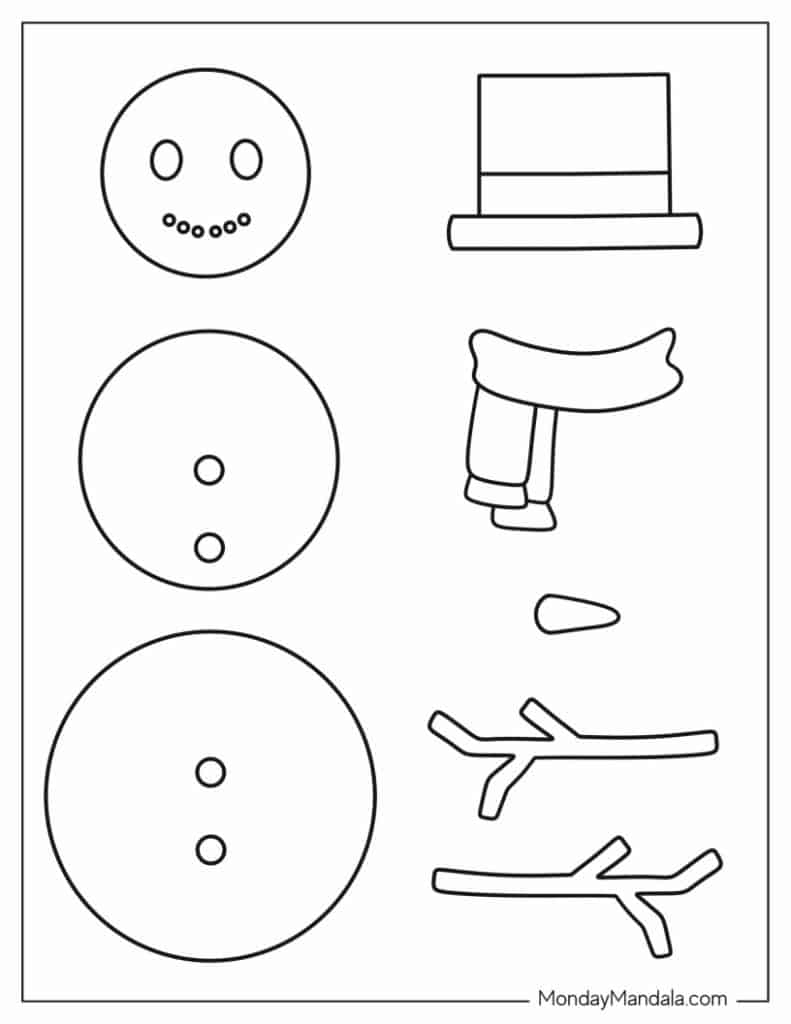 26 Snowman Templates Free PDF Printables 