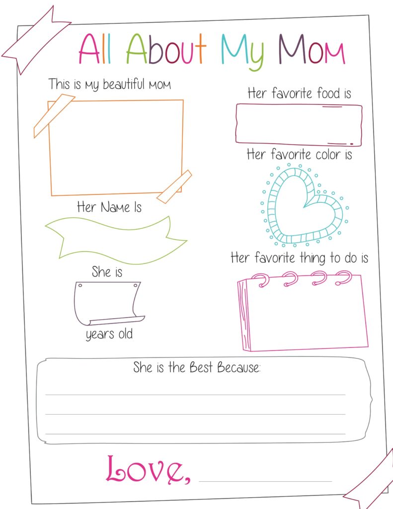 3 Free All About My Mom Printables