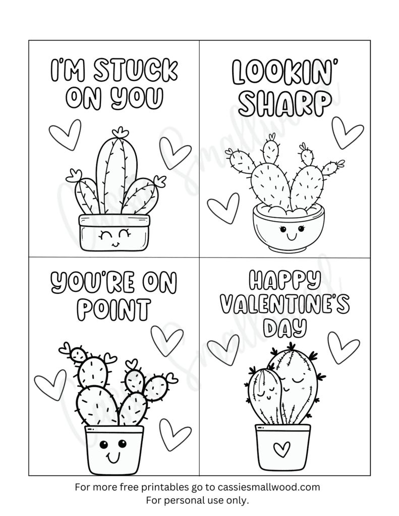 93 CUTEST Printable Valentine s Day Cards To Color Cassie Smallwood