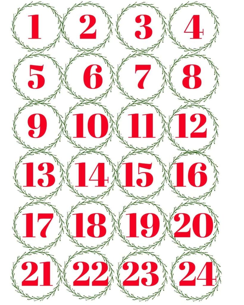 Advent Calendar Bags And Printable Numbers Thistle Key Lane