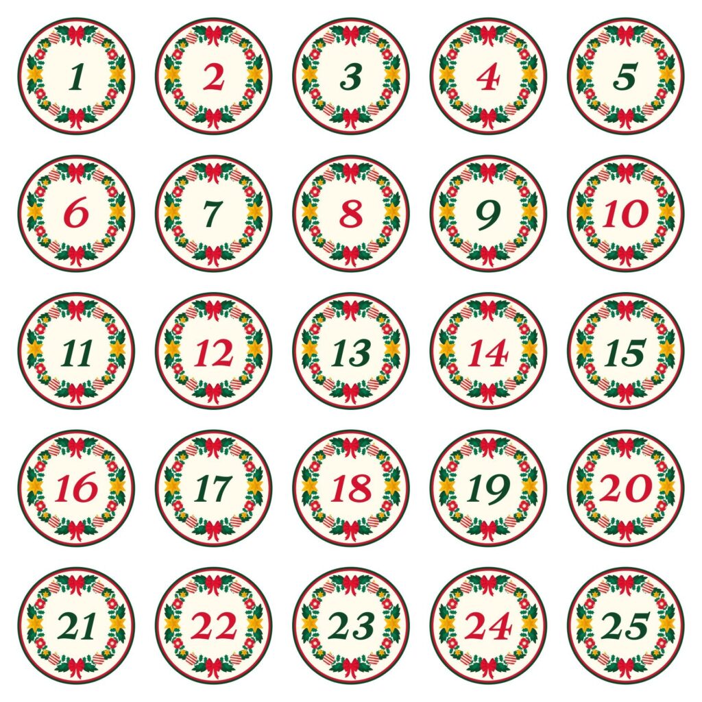 Advent Calendar Numbers 10 Free PDF Printables Printablee