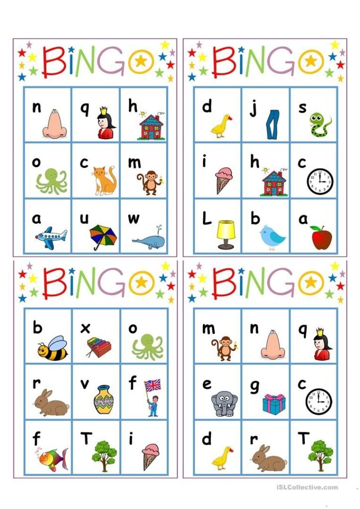 Alphabet Bingo Cards Free Printable