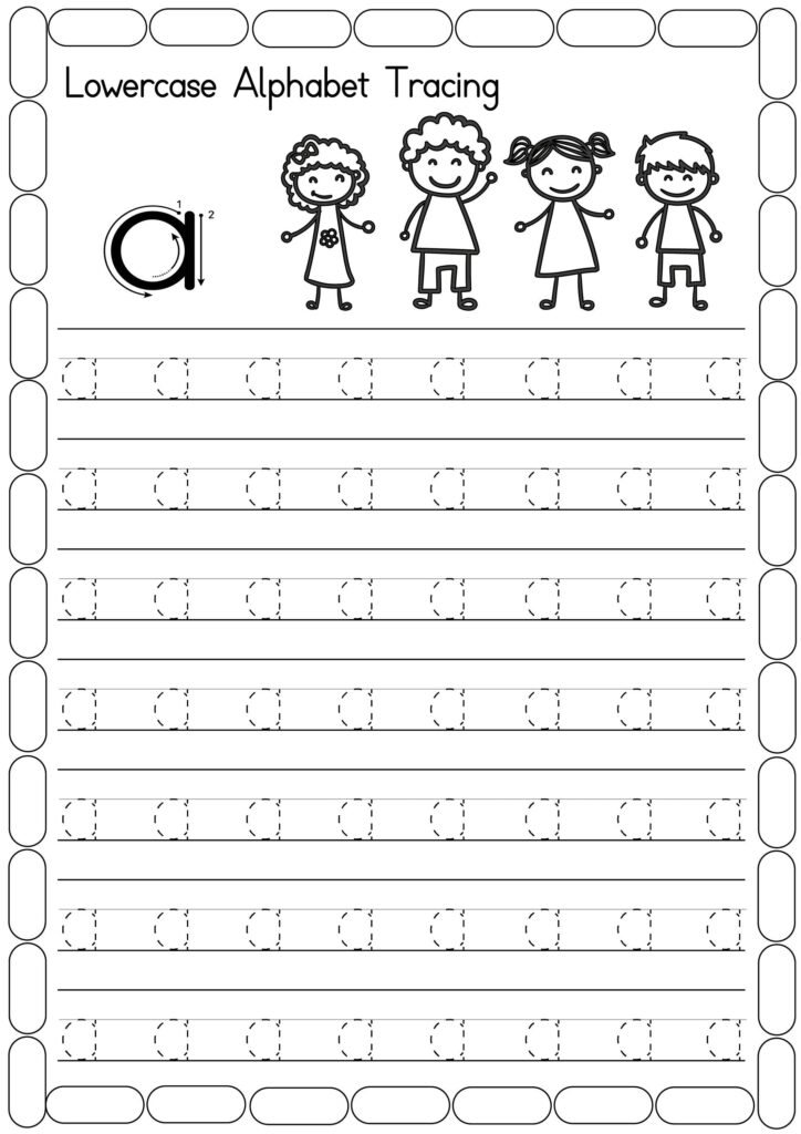 Alphabet Tracing 26 Printable Lower Case Alphabet Tracing Worksheets Preschool kindergarten Handwriting Etsy