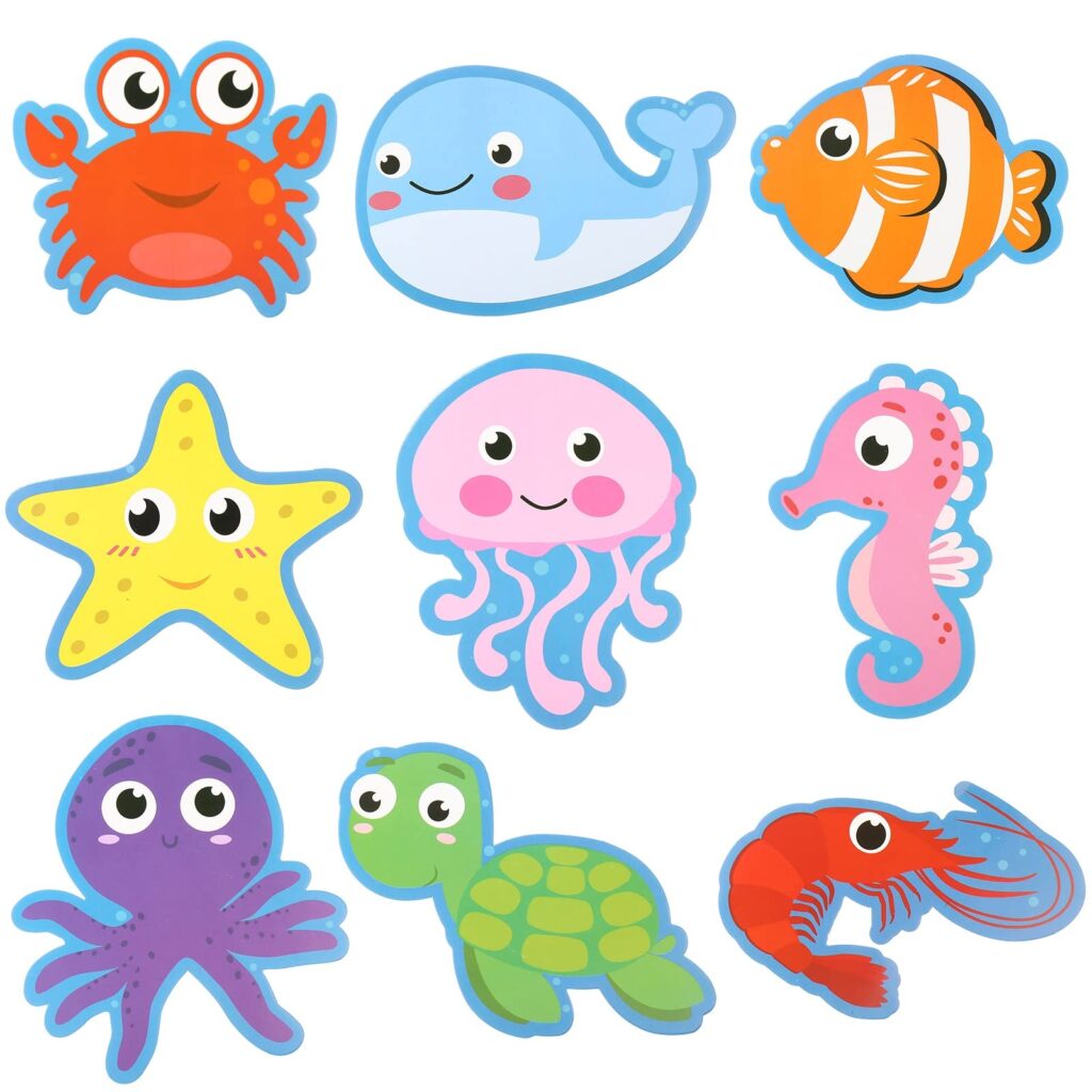 Amazon 45 Pieces Sea Animals Cut Outs Classroom Decoration Colorful Ocean Creatures Paper Cutouts Under The Sea Decor With Glue Point Dots For Bulletin Board School Fishing Ocean Theme Birthday Party Supply 