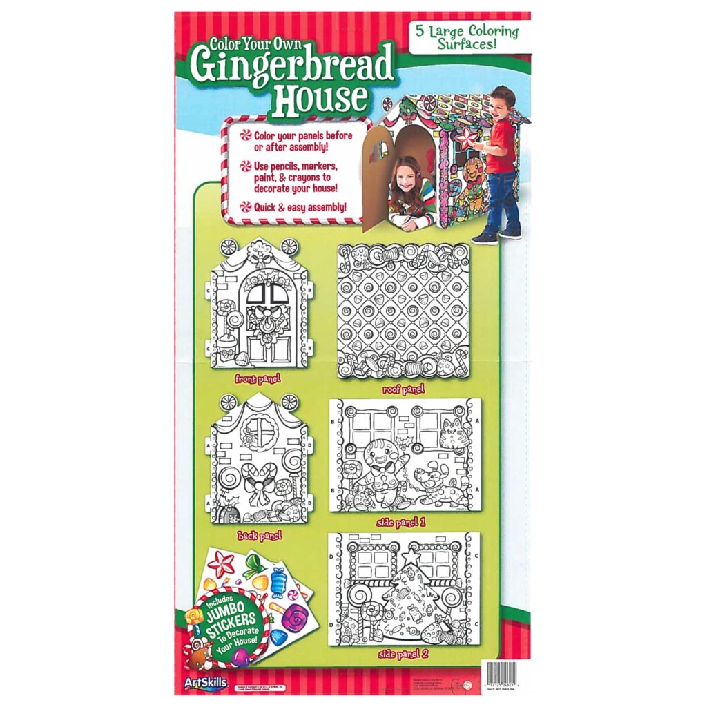 Color Your Own Gingerbread House