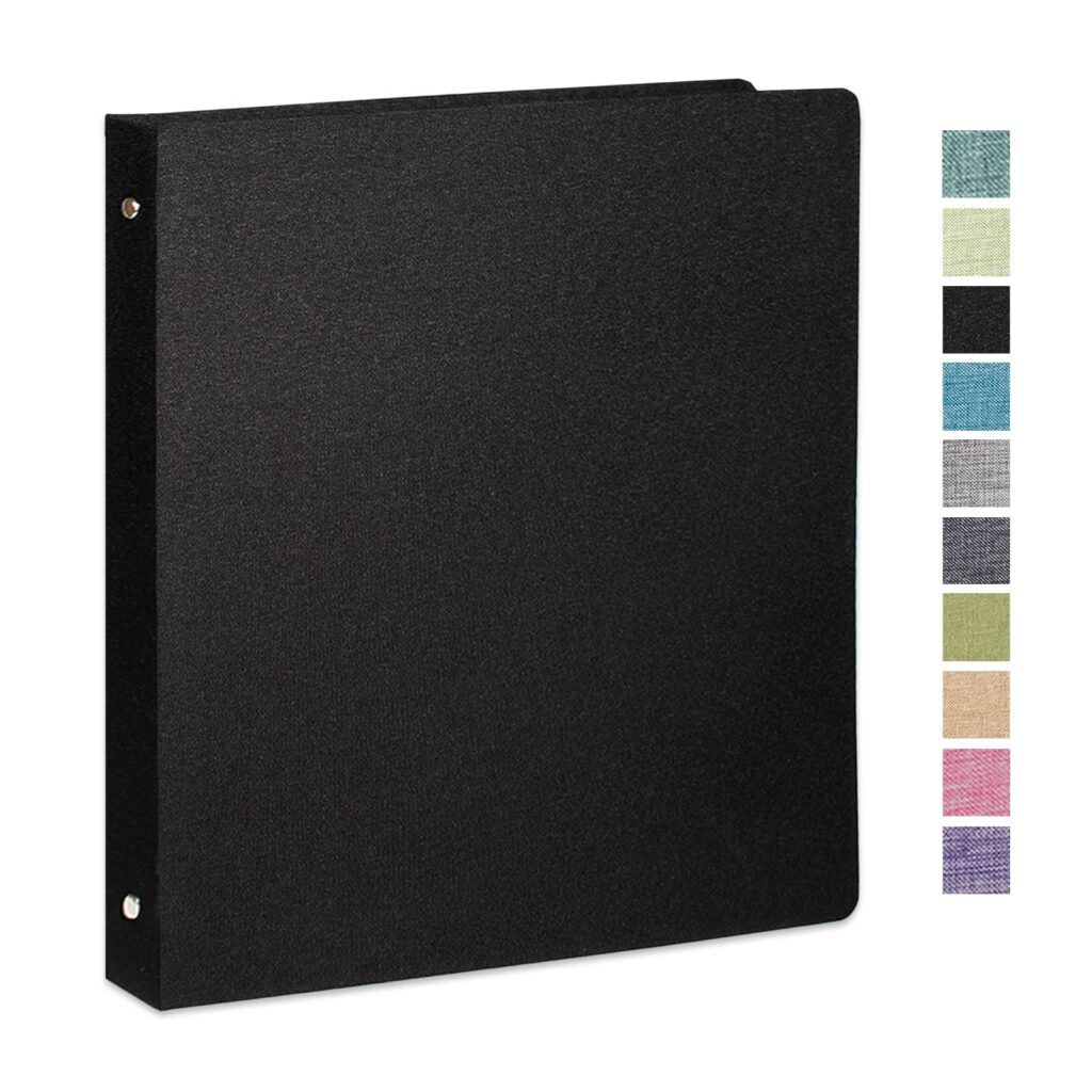 Amazon Cherrich 3 Ring Binder 1 Inch For 8 5 X 11 Paper Planner Binder With Linen Hardcover And 2 Interior Pockets Paper For Organization Of School Business And Home Office Products