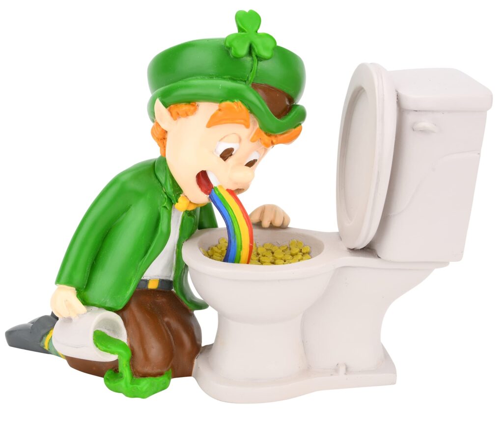 Amazon Tree Buddees Pot Of Gold Funny St Patrick s Day Leprechaun Decoration Figurine Home Kitchen