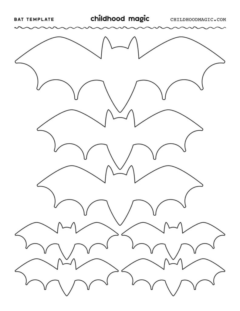 Bat Template Childhood Magic