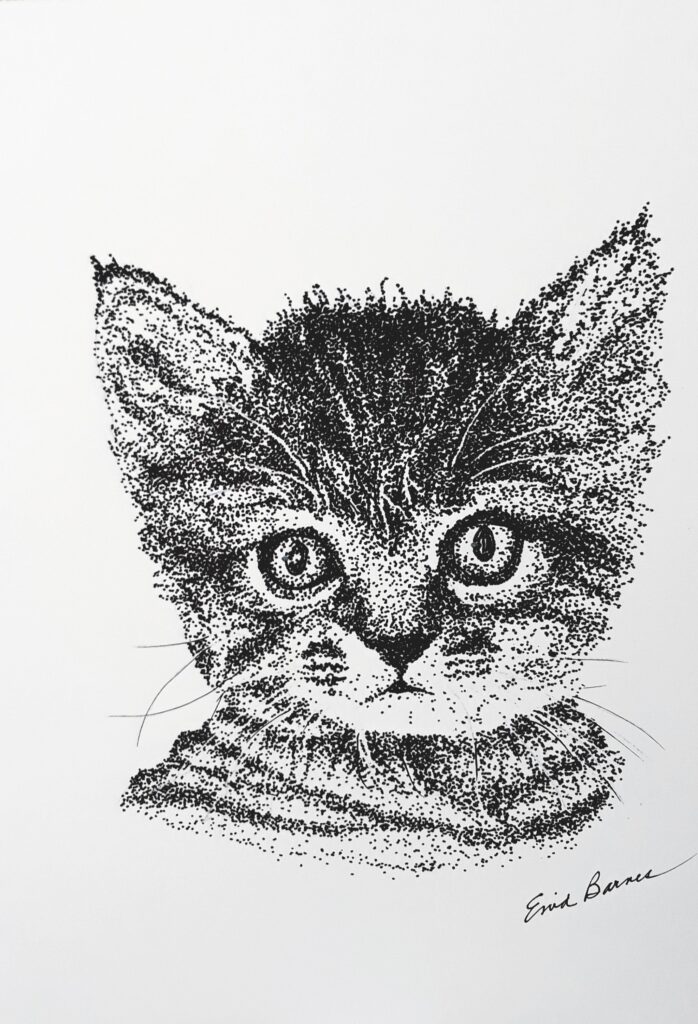 Black And White Pointillism Etsy