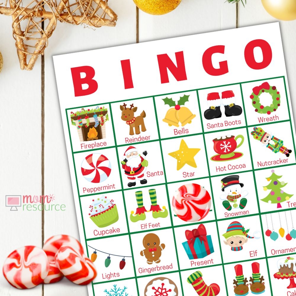 Christmas Bingo For Large Group 1 000 Printable Bingo Cards