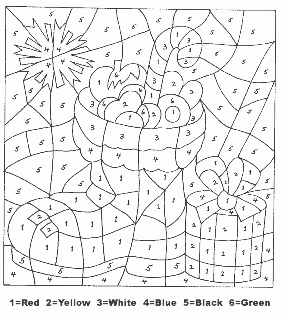 Christmas Color By Number Printables Printable Coloring Pages