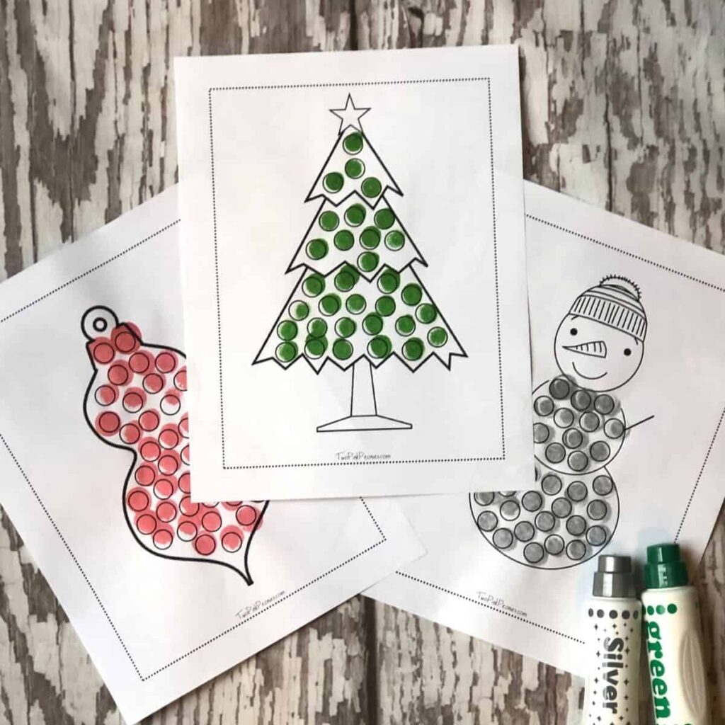 Christmas Dot Marker Printable 14 Pages Instant Download 