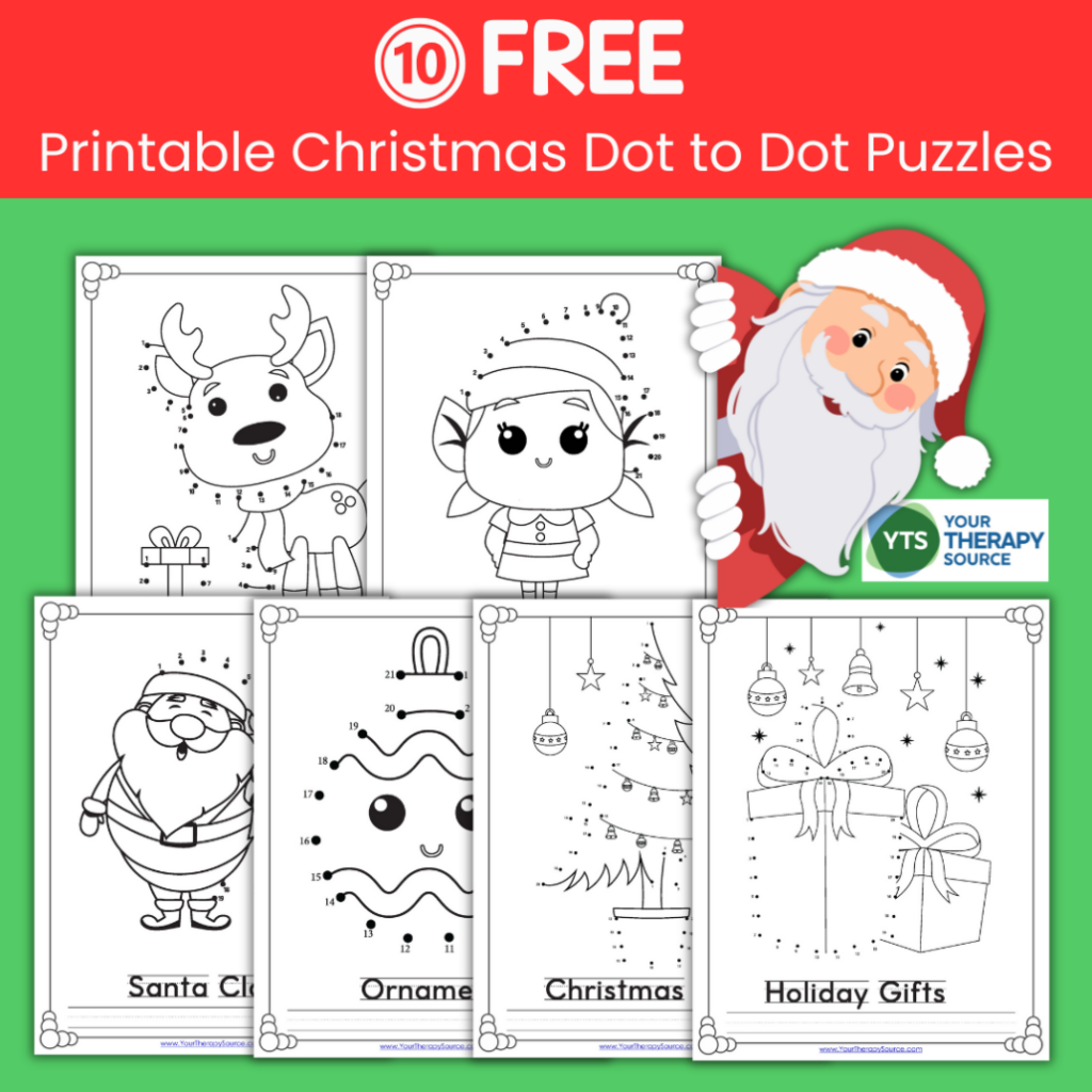 Christmas Dot To Dot Free Printables Your Therapy Source