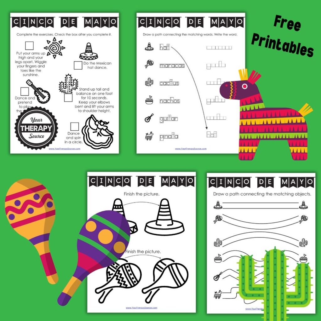 Cinco De Mayo Worksheets Free Printables Your Therapy Source