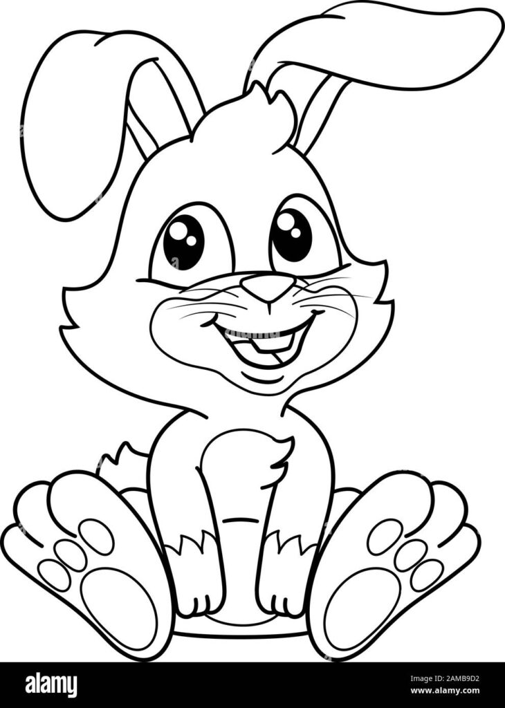 Clipart Easter Bunny Black And White Cut Out Stock Images Pictures Page 2 Alamy