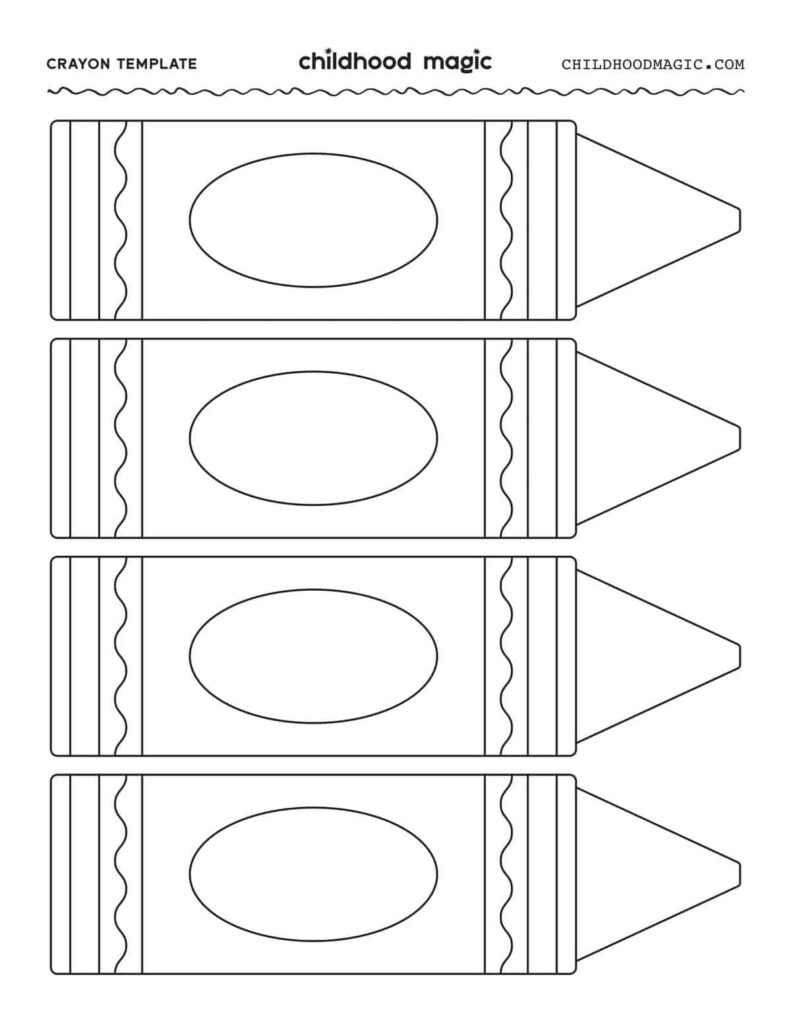 Crayon Template Childhood Magic