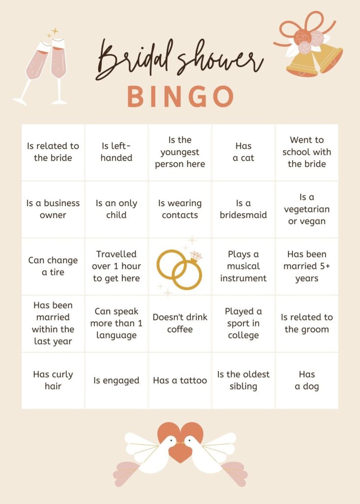 Customize 41 Bridal Shower Bingo Card Templates Online Canva