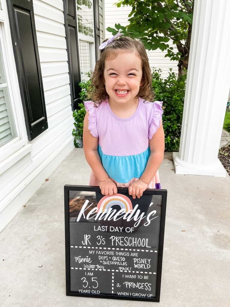 Last Day Of Preschool Sign